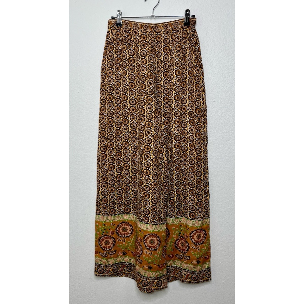 Spell & the Gypsy Sannah Brown Floral Jacquard Printed Wide Leg Light Pants S - Picture 2 of 7